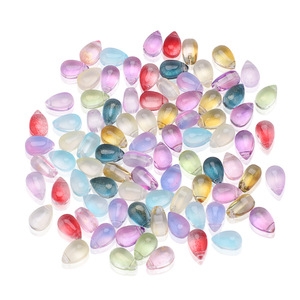 50 unids/bolsa 6*9mm gota de <span class=keywords><strong>agua</strong></span> de cristal cuentas sueltas, gota de <span class=keywords><strong>agua</strong></span> a granel lágrima colgante dijes cuentas para llavero teléfono joyería pulsera Diy - Product Image 4