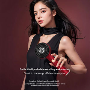 ポータブル2 in 1電動ヘッドマッサージャー振動ヘアスカルプマッサージャー育毛用ヘアオイルアプリケーターコーム付き - Product Image 2