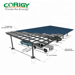 Corigy Channel solar carport solar parking car System Carport-Struktur Solaranlage Carport Pergola - Product Image 6