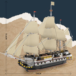 Reobrix Endeavour Sailing Ship 66048 Classic Model Collector Edition <b>Building</b> <b>Blocks</b> Toy 3555 Pcs 14 Years up - Product Image 2