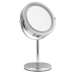<strong>Double</strong> <strong>Sides</strong> Magnifying Round Metal Frame <strong>Beauty</strong> Light LED Cosmetic <strong>Mirror</strong> for Makeup - Product Image 2