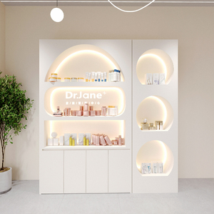 Sang trọng Beauty Salon ánh sáng hiển thị Kệ mỹ phẩm móng tay chăm sóc da đứng Tủ cửa hàng hiển thị kệ lưu trữ giá - Product Image 4