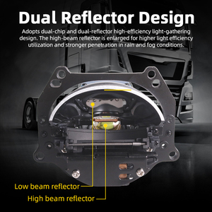 Sanvi Auto <b>Lighting</b> Factory 3.0 24V Bi-LED <b>Projector</b> Lens A11 for Truck Retrofit Integrated 56W/64W High Low Beam LED Headlight - Product Image 3