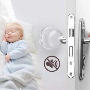 6PCS Reusable PU <strong>Door</strong> Stopper 1 Inch Thick Clear Self Adhesive Wall Protector for <strong>Door</strong> <strong>Knob</strong> and Wall Damage Protection - Product Image 2