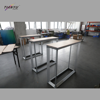Stands d'exposition portables sur mesure de 10 pieds, 20 pieds, 30 pieds, présentoirs pliables pour salons professionnels, ensemble de comptoirs de réception en forme de L