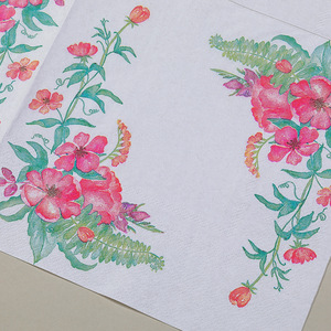 Colorful Printed Floral Paper Napkins Square 330mm Birthday Party Decorative Tableware - Product Image 1