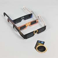 Lunettes d'éclipse solaire en carton certifiées ISO 12312-2 2027, vente en gros, impression personnalisée neutre, verres PET, unisexe
