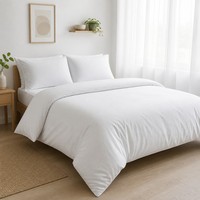 Parure de lit en percale de coton, tailles Queen et King, entretien facile, qualité hôtelière, toucher frais et plus doux à chaque lavage, lavable en machine en gros