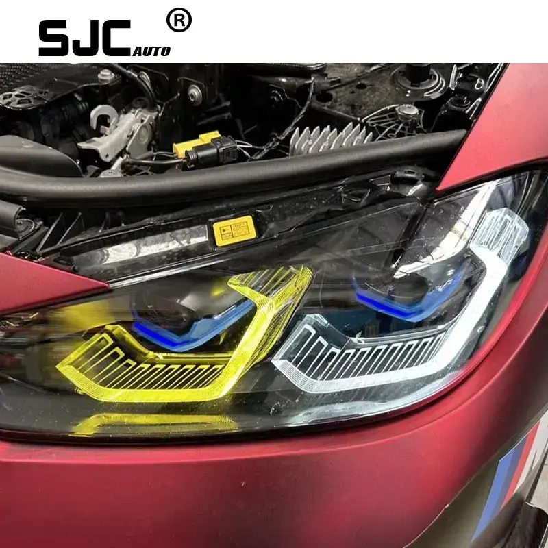 Accessori Auto SJC per BMW CSL DRL G8X M3 M4 G80 G82 luce di marcia diurna limone CSL modulo giallo