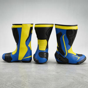 Botas de Carreras de Cuero Personalizadas Más Vendidas, Botas de Carreras Profesionales, Zapatos de Conducción Resistentes al Fuego, Botas de Seguridad para Deportes de Motor - Product Image 1
