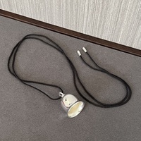 Collier pendentif en argent sterling 925, design polyvalent, accessoires automne-hiver, chaîne de pull, longue chaîne clochette