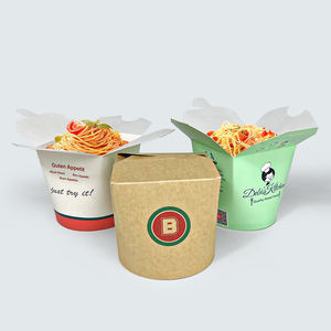Caja de fideos Doner Box <span class=keywords><strong>Kebab</strong></span> Caja de papel Logotipo personalizado Impresión Biodegradable 14oz 16oz 26oz 32oz - Product Image 3
