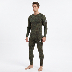 DF ESDY 1 Men Camouflage <b>Compression</b> Base Layer Set Long Sleeve Shirt Pants Breathable Spandex Thermal <b>Underwear</b> Sports Training - Product Image 3