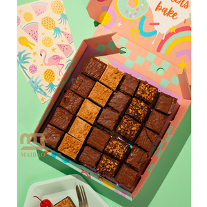 Paquete <span class=keywords><strong>de</strong></span> 25 brownies surtidos, caja <span class=keywords><strong>de</strong></span> regalo personalizada, caja corrugada para mezclar <span class=keywords><strong>Brownie</strong></span>, cajas <span class=keywords><strong>de</strong></span> embalaje <span class=keywords><strong>de</strong></span> trufa <span class=keywords><strong>de</strong></span> Chocolate para panadería - Product Image 3