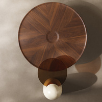 Table basse en verre trempé de style italien, design Wabi-sabi de luxe léger, table d'appoint de style mid-century, nouvelle collection pour salon, 5 options