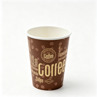 Gobelet en papier kraft compostable écologique à paroi simple, personnalisable avec logo et taille sur mesure pour l'emballage de café chaud