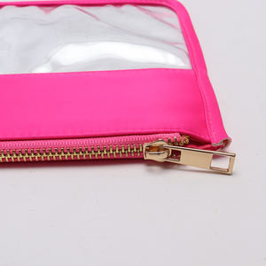 Keymy – sacs à cosmétiques transparents en Pvc avec fermeture éclair, sac de maquillage plat personnalisé, pochette en Nylon Transparent, 17 couleurs - Product Image 6