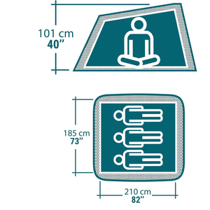 Carpa de Camping Impermeable de Alta Calidad, Fácil de Instalar en <span class=keywords><strong>2</strong></span> Segundos, Color Negro, Interior Extra Oscuro, para 3 Personas - Product Image 4