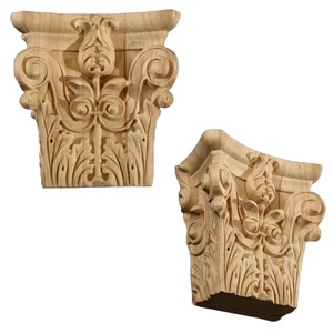 Nouvelle corniche murale multifonctionnelle en bois sculpté, style colonne romaine, pour décoration de palais, vente en gros à prix abordable - Product Image 3