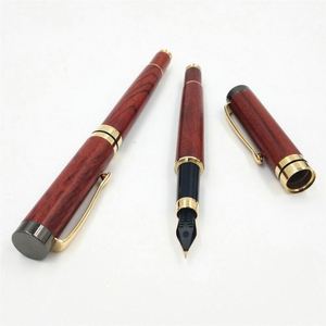 Luxury Rosewood Fountain Pen <b>Gift</b> <b>Set</b> for Students and Corporate Promotions - Custom Engraved Ink Refillable Pen - Product Image 3