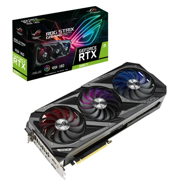 ASUS ROG STRIX RTX3080TI 12G การ์ดจอสำหรับเล่นเกม,การ์ดหน่วยความจำ30บิต GDDR6X 384 3060 3070 12GB ปี3080