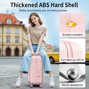 <span class=keywords><strong>Valise</strong></span> cabine 20 pouces pour avions, bagage à roulettes avec serrure TSA, sac de voyage moderne - Product Image 3