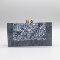 BSCI Usine YHJ Mode Logo Personnalisé De Luxe Fête De Mariage Designer Femmes Rétro Épissage Acrylique Sac À Main Embrayage Sac À Main Sac De Soirée