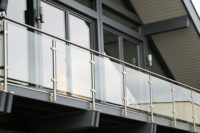 Meilleur choix extérieur durable solide 304 316 en acier inoxydable rampe d'escalier raccord pour balustrade et main courante