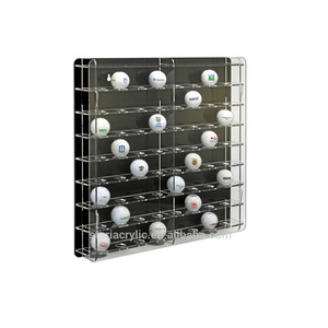 Rõ ràng tự lắp ráp <span class=keywords><strong>Acrylic</strong></span> Bóng Golf hiển thị trường hợp tủ trưng bày Hộp Treo Tường Kệ Trưng Bày <span class=keywords><strong>Acrylic</strong></span> - Product Image 1