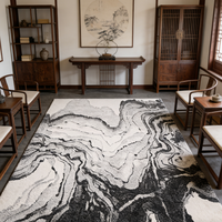 Tapis de grande taille, esthétique chinoise, antidérapant, en peluche, durable, moderne, classique, pour chambre à coucher, usage quotidien à la maison