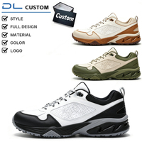Chaussures de randonnée pour hommes avec logo personnalisé, lacets, maille synthétique, patchwork, absorption des chocs, chaussures de trekking d'extérieur, multicolores