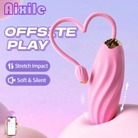 Vibrador con Forma de Huevo para Mujeres, Vibrador Portátil, Estimulador de Punto G, Clítoris, Pezones y Anal, Juguetes Sexuales para Mujeres con 9 Vibraciones, Dildo
