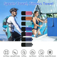 Serviette de bain en microfibre double face en velours absorbant et à séchage rapide pour la plage, la piscine et les voyages