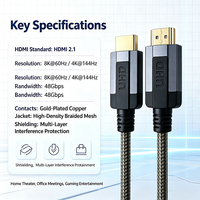 Câble HDMI Fibre Optique 8K Ultra Haute Vitesse HDMI2.1 48 Gbps 8K 60Hz 4K 120Hz Mâle-Mâle pour TV, Home Cinéma, Projecteur