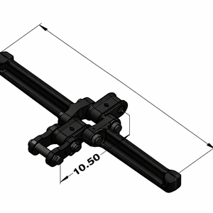 Cadena de Transportador de Acero de Alta Resistencia con Eslabones Dobles Flexibles Universales DA-515 para Sistemas de Transporte Aéreo y Manejo de Materiales Industriales - Product Image 2