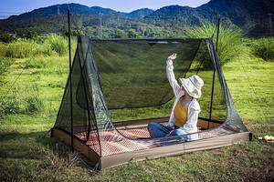 Tienda de campaña con pantalla de malla para 2 personas, refugio de pantalla de 3 aberturas con <span class=keywords><strong>suelo</strong></span> de bañera impermeable para acampar al aire libre - Product Image 4