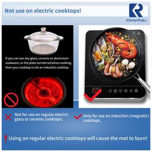 Non-Slip Silicone Induction Cooktop Protector Mat Heat Proof <strong>Pad</strong> for <strong>Kitchen</strong> - Product Image 2
