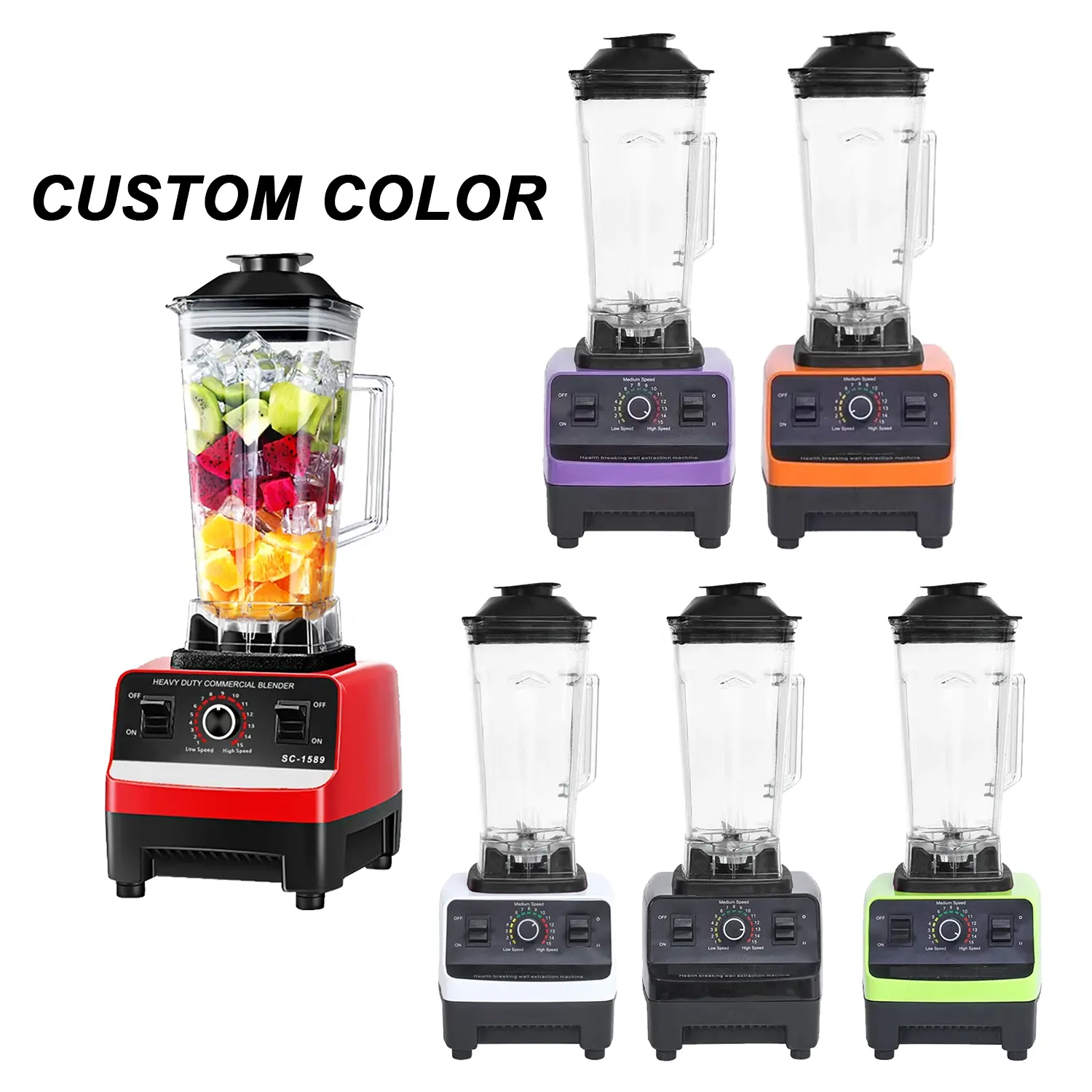 Atacado Liquidificador 4500W 2L Grande Capacidade Comercial Com Moedor De Misturador Heavy Duty Machine Portátil Ice Smoothie Liquidificadores