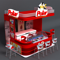 Kiosque de vente au détail multifonctionnel pour centre commercial, stand portable personnalisé pour la vente d'aliments, de boissons et de cadeaux