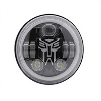 Phares LED 7 pouces 80W 12V pour Wrangler avec feux combinés style Transformers, faisceau haut-bas, éclairage tout-terrain