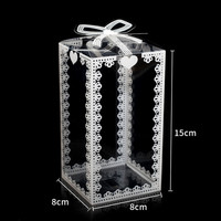 Boîte transparente en PVC pour emballage de cadeaux de mariage, de Noël, de gâteaux, de chocolats, de dragées, de bonbons, de pommes, pour événements