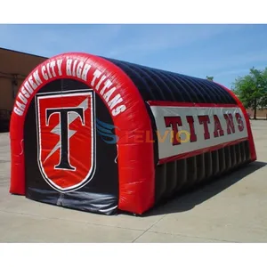 बिक्री के लिए विज्ञापन से सजाया गया फुटबॉल इन्फ्लैटेबल स्पोर्ट्स टनल उच्च गुणवत्ता वाला इन्फ्लैटेबल टनल प्रवेश तम्बू