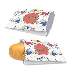 Sac à poulet frit résistant à la graisse, sac en papier pour frites de qualité alimentaire, résistant à la graisse, pour restauration rapide, avec impression personnalisée - Product Image 3