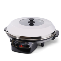 Machine à faire de l'injera électrique de 48 cm de diamètre, 2200 W, plaque à injera pour des plats éthiopiens authentiques, crêpes, pita, chapatti, dosa