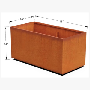 Macetas de Acero Corten, Macetas Rectangulares Grandes para Plantas de Exterior, 48*24*24 Pulgadas, para Patio, Jardinera Elevada de Metal Moderna - Product Image 2