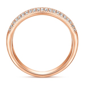 Anillo de Moda Sun Star Fine Jewelry con Circonita, Plata de Ley 925 Chapada en Oro Rosa para Boda o Fiesta - Product Image 2