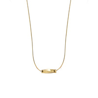 Bijoux en argent sterling 925 pour femmes, design minimaliste, collier de bar 3d torsadé, vente en gros d'usine