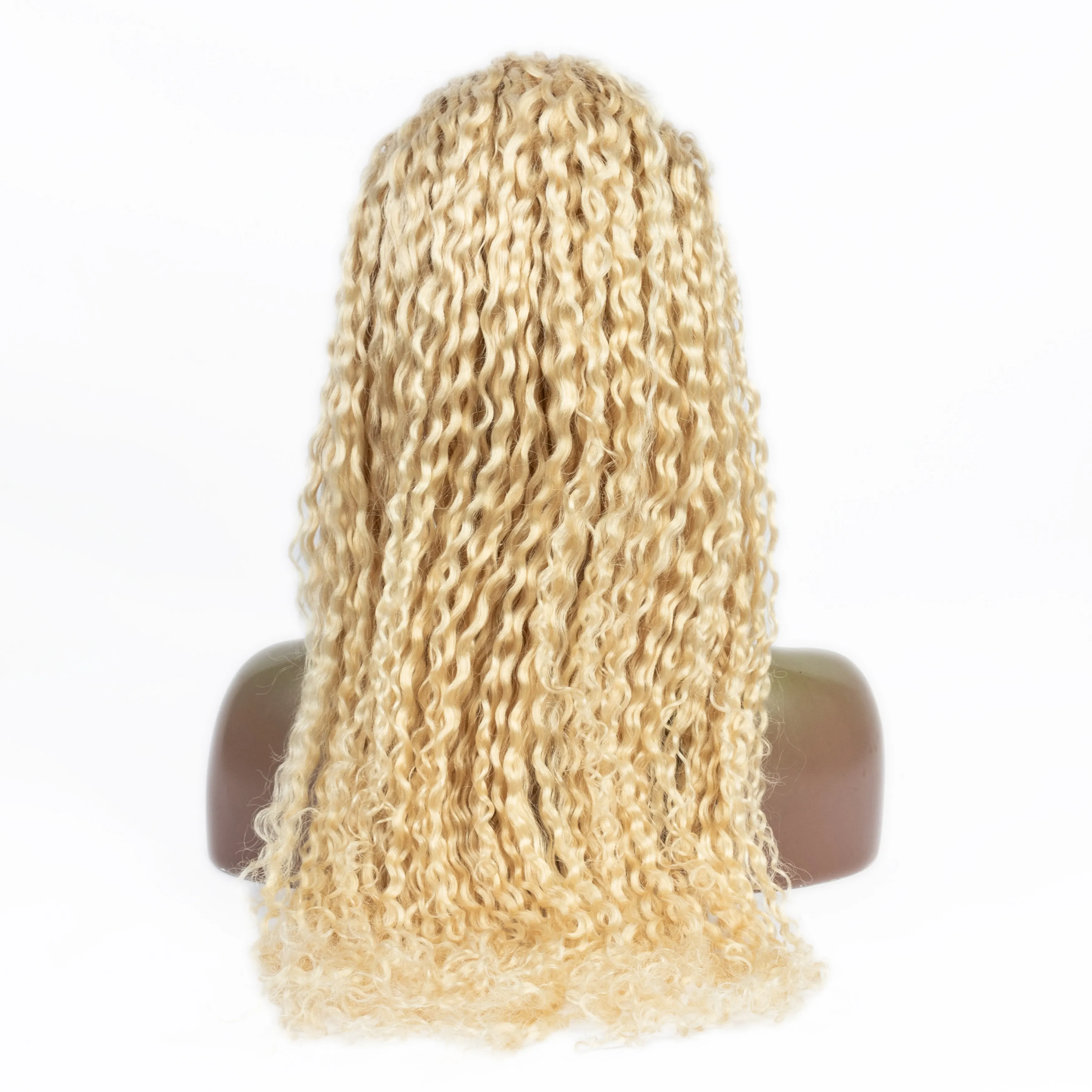 Pronto per la spedizione ad alta densità 100% capelli umani spedizione veloce Swiss HD pizzo trasparente 613 anteriore parrucche bionde per donne nere
