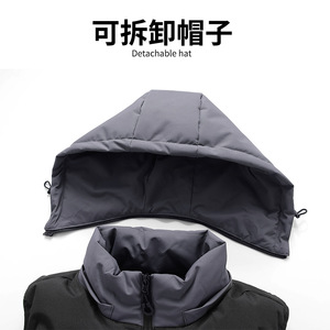 Workwear Zipper Vest Thickened Polyester Fiber Round Hem Daily Use - Product Image 5