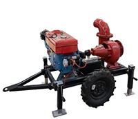 Pompe à eau diesel CHANGFA ZS1115 en fonte de 200 mm d'entrée et de sortie, 8 pouces, avec vannes, ensemble de remorque